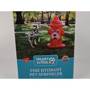 Heart to Tail Fire Hydrant Pet Dog Sprinkler‎ Inflatable Fun Water Toy Dogs New